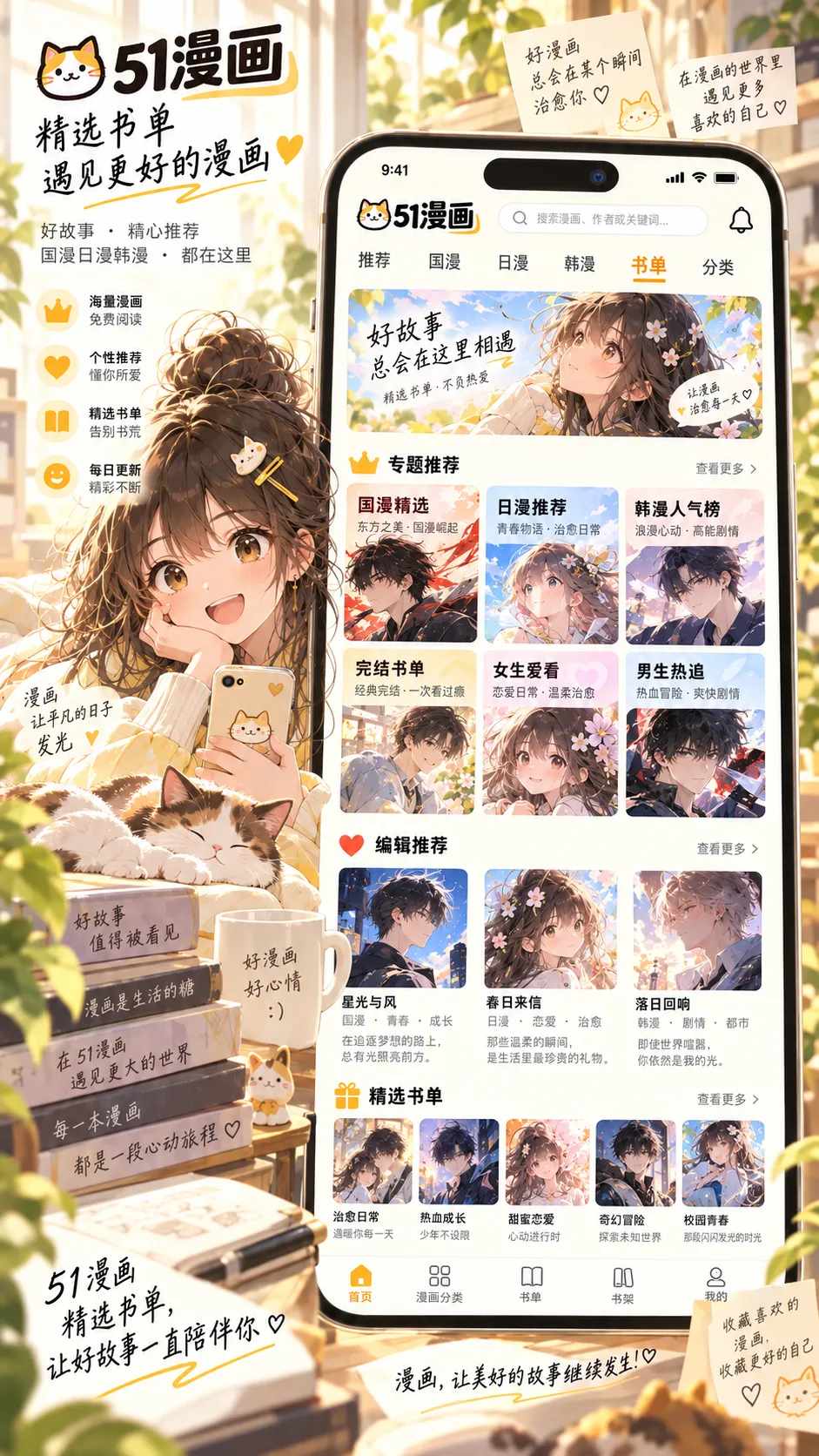 漫画专题界面预览