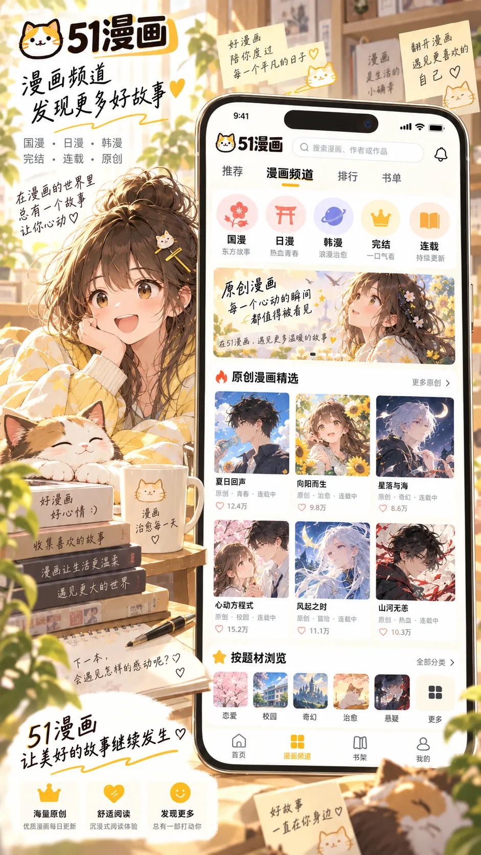 漫画推荐界面预览