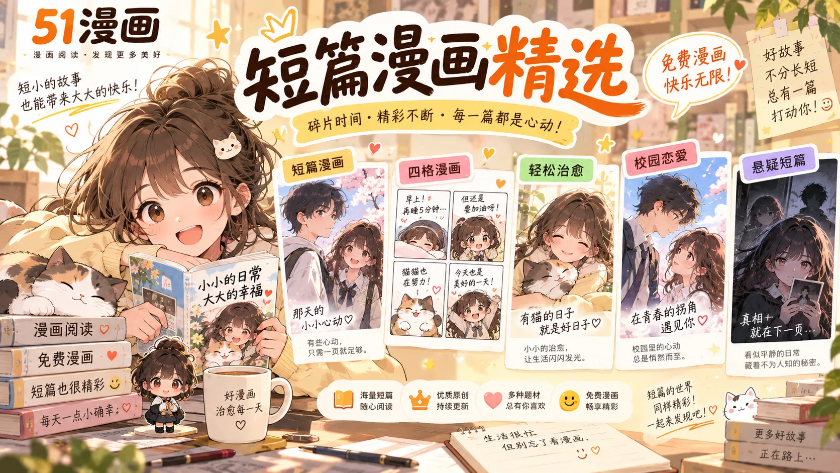 窗边三分钟短篇漫画封面